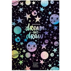 Скетчбук 120л., А5 7БЦ BG "Мечтай и рисуй"