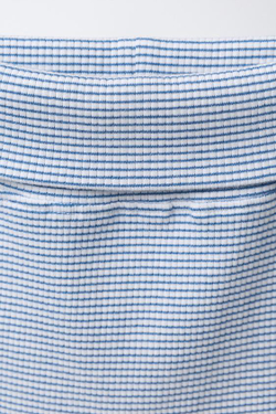 ZARA КОМПЛЕКТ ИЗ ФУТБОЛКИ И БРЮК-ШАРОВАРОВ В ПОЛОСКУ С ВЫШИВКОЙ ЦЫПЛЕНКА, МОРСКОЙ СИНИЙ