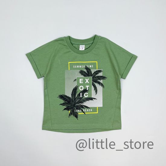 Футболка хлопковая "Сафари" Зеленый камень