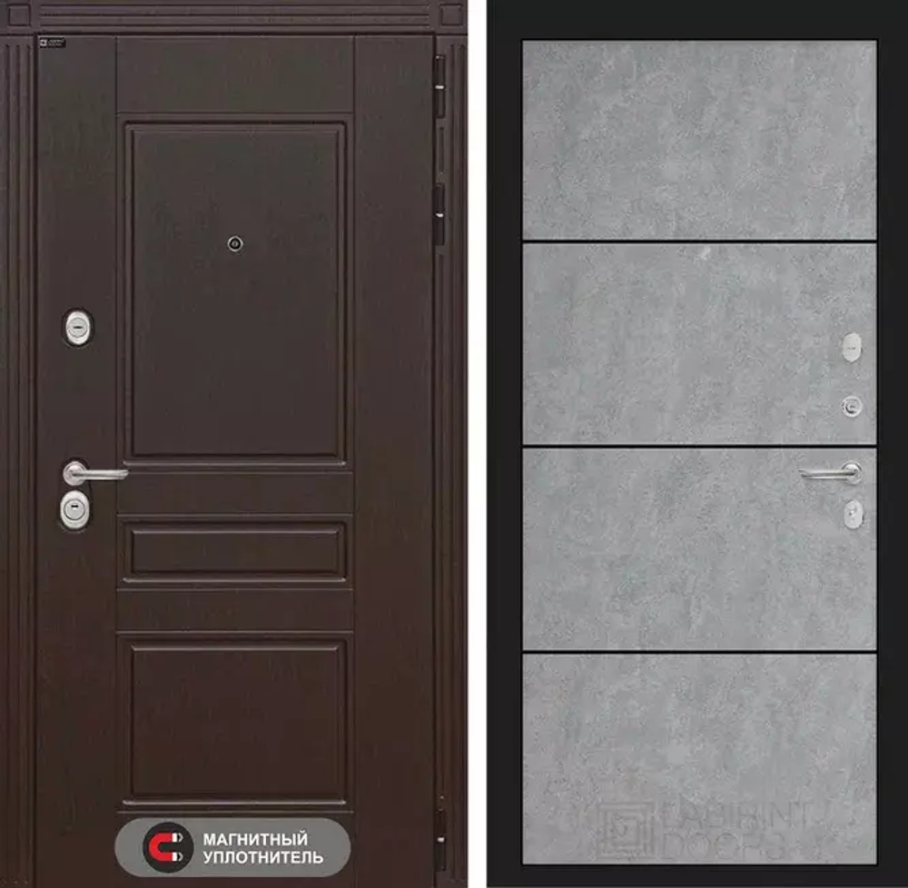 Входная металлическая дверь Лабиринт Мегаполис 25- Бетон светлый
