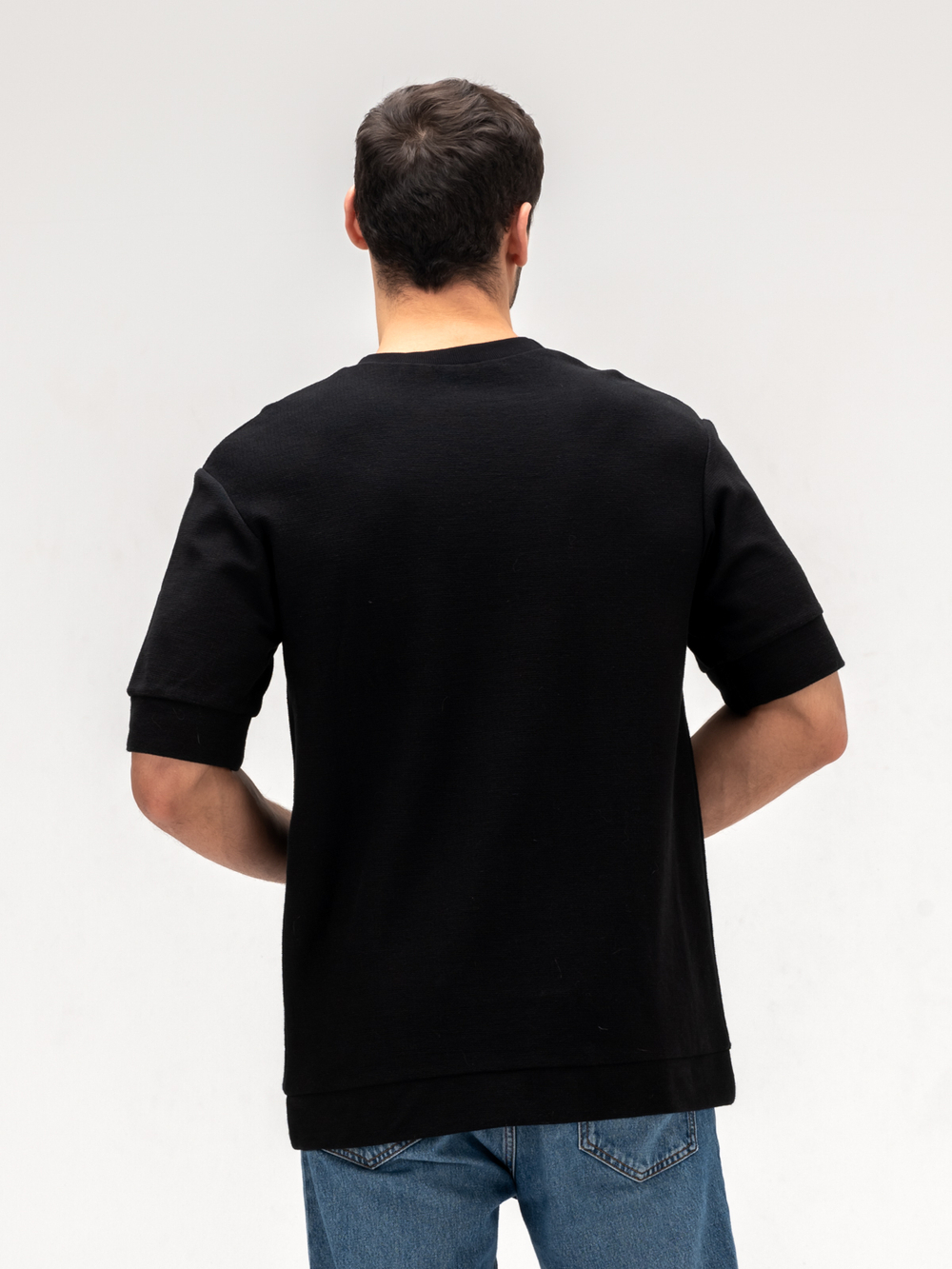 Футболка мужская плотная. Уголь