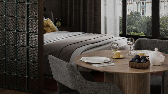 Стол обеденный Type D 100 см основание D 43 см (натуральный дуб)