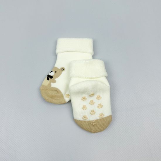 Носочки махровые со стоперами, Молочные
