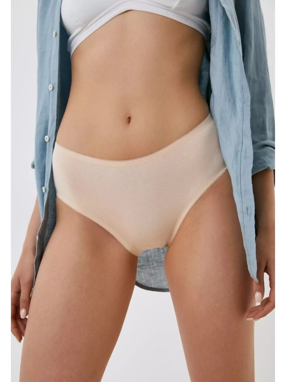 Трусы женские хлопковые слипы  средней посадки