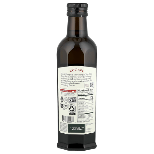 Lucini, Everyday нерафинированное оливковое масло высшего качества, 500 мл (16,9 жидк. унции)