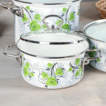 Набор эмалированной посуды 6 пр, кастрюли 1.9,2.5,5 л, Керчь, Атлас-5-1-Элит