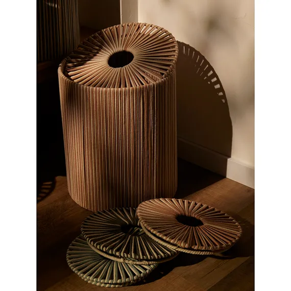 Корзина плетеная dholak beige из коллекции ethnic, размер s