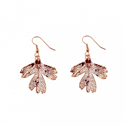 Серьги листья Ester Bijoux Боярышник LF203C-RG BR