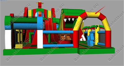 Коммерческий надувной батут "Змей Горыныч 3" 23*11*10 м