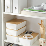 Контейнер с крышкой IKEA KUGGIS (КУГГИС), Белый, 18x26x8 см