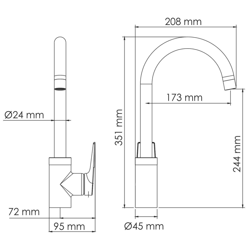 Glan 6607 Смеситель для кухни