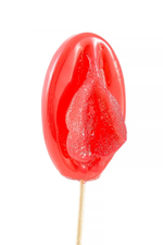 Леденец в форме вагины со вкусом виски - 50 гр. (Цвет: красный)