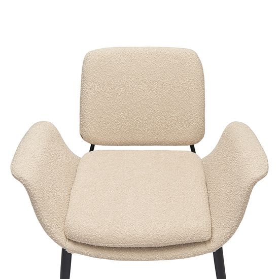 Лаунж-кресло hilde, букле, серо-бежевое