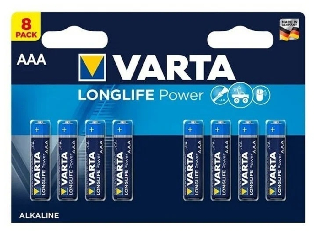 Элемент питания Varta LR03 BL/8 Longlife Power