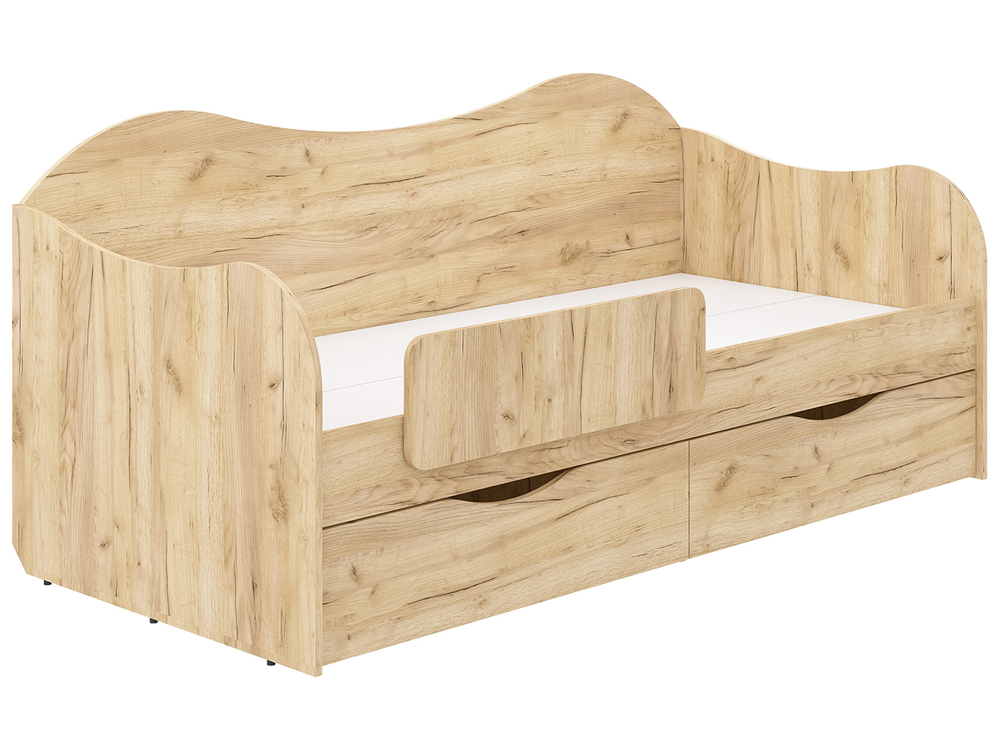 Кровать БОКС 90/2 с ящиками Крафт золотой