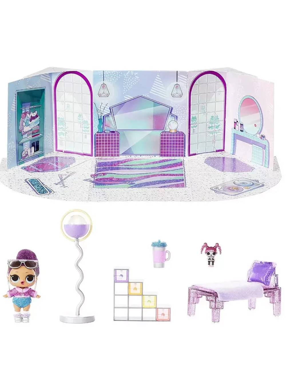 Кукла Лол Lol Hangout Spaces Bling Queen с мебелью Зимняя серия