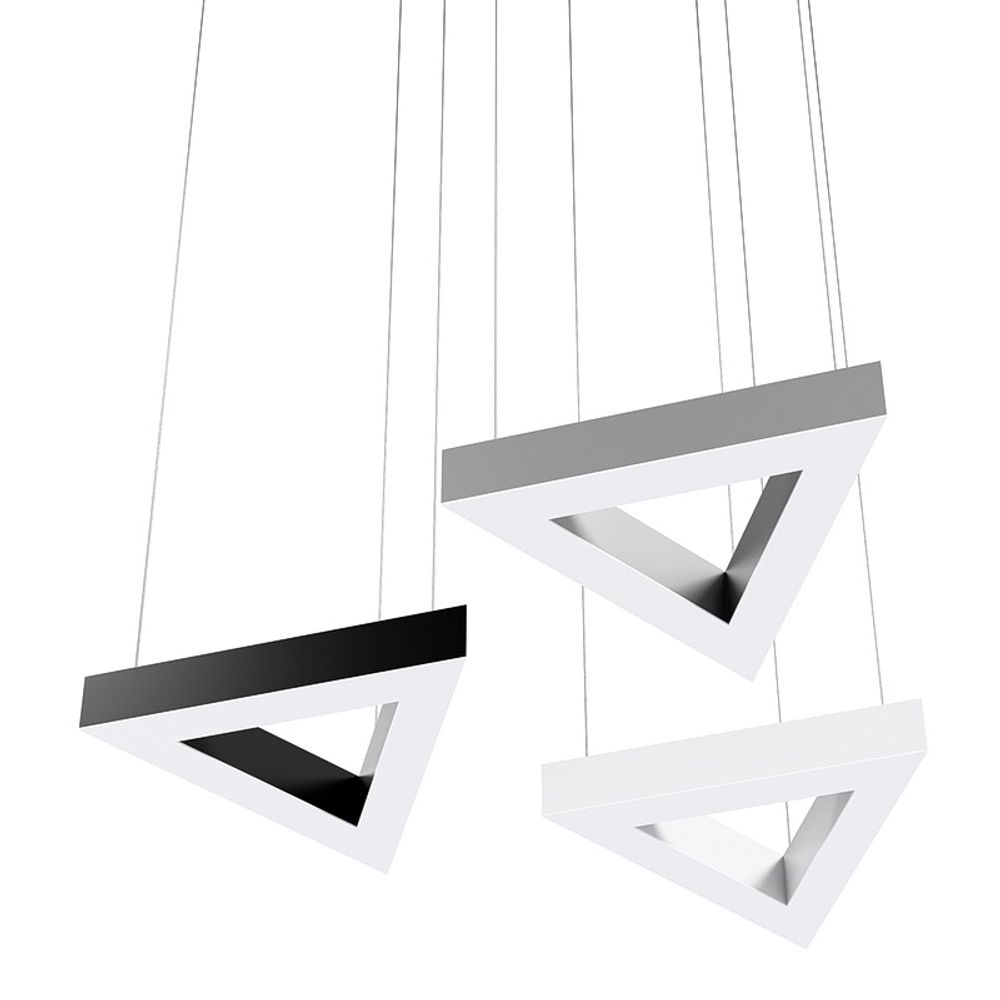 Треугольный светодиодный светильник подвесной FS-TG 25Вт 400х340х100