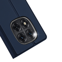 Чехол книжка из PU кожи синего цвета от Dux Ducis для Xiaomi Redmi Note 14 Pro 5G и Poco X7 5G, серия Skin Pro Series Case