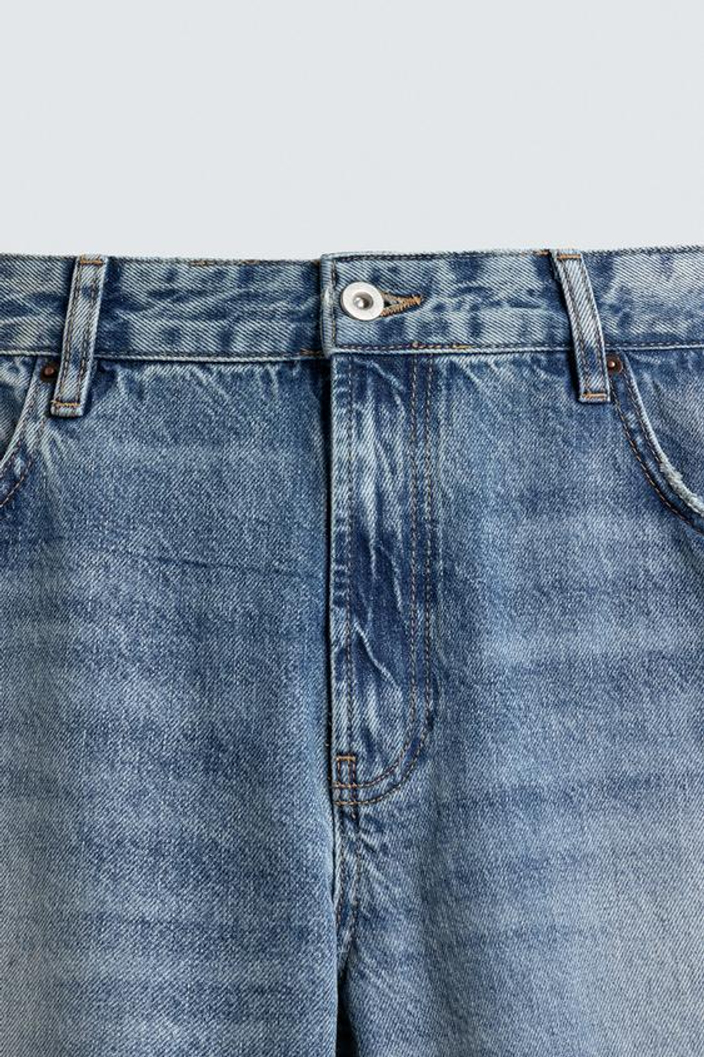 ZARA ДЖИНСЫ FLARE FIT, ВЫЦВЕТШИЙ СИНИЙ