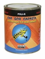 Лак паркет. 0,75 л шел-матовый Поли-Р