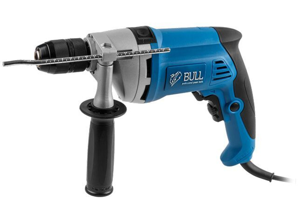 Дрель ударная BULL DR 1308 KL в кор. 850 Вт, БЗП металл 13 мм, 1 скорость, 0-2800 об/мин