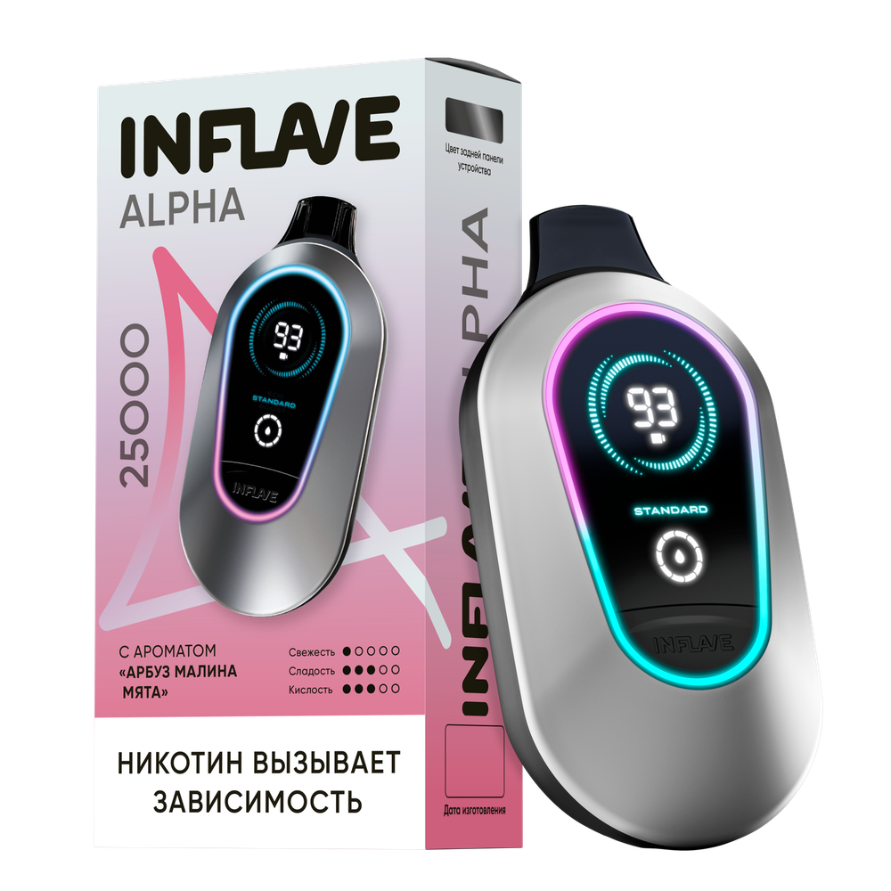 Inflave Alpha Арбуз-малина-мята 25000 затяжек 20мг (2%)