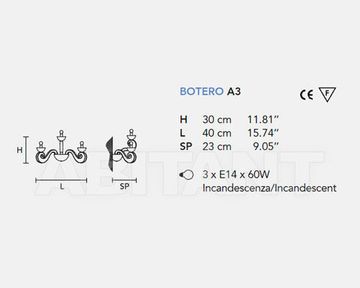 replica  Botero wall lamp