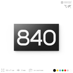 Номер на дверь 840, табличка на дверь для офиса, квартиры, кабинета, аудитории, склада, черная 120х70 мм, Айдентика Технолоджи