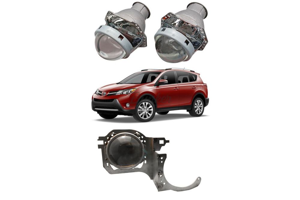 Готовый комплект для замены штатных линз Toyota RAV4 IV CA40 дорестайлинг 2012-2015, Тип №2