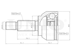 ШРУС внешний UNIO CVJ-20237