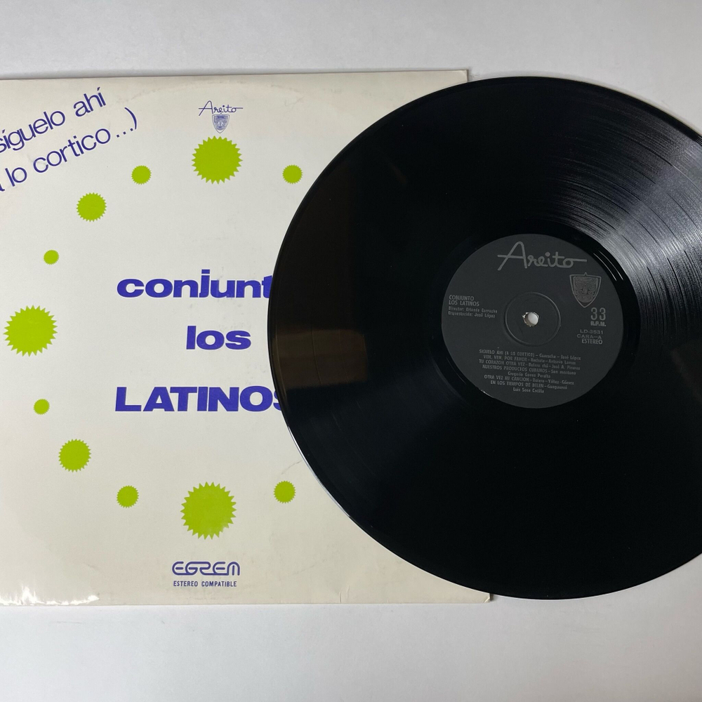 Винтажная виниловая пластинка LP Conjunto Los Latinos Siguelo Ahi (A La Cortico) (Куба 1975)