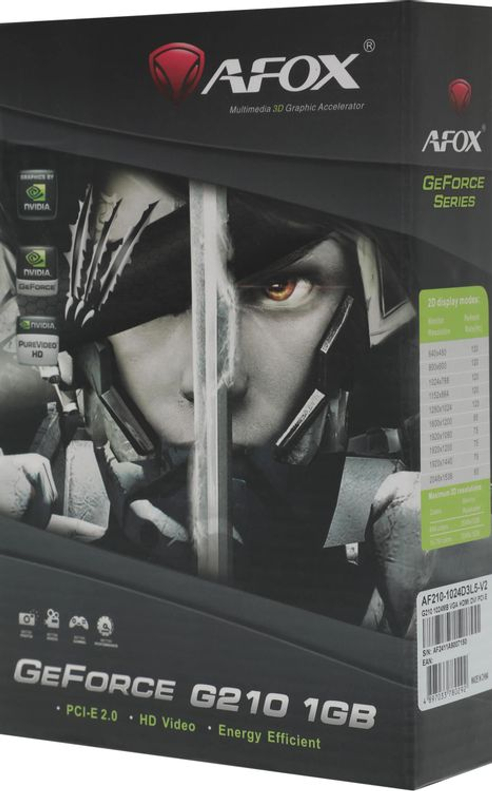 Видеокарта AFOX NVIDIA  G210 AF210-1024D3L5-V2 1ГБ DDR3, Low Profile,  Ret