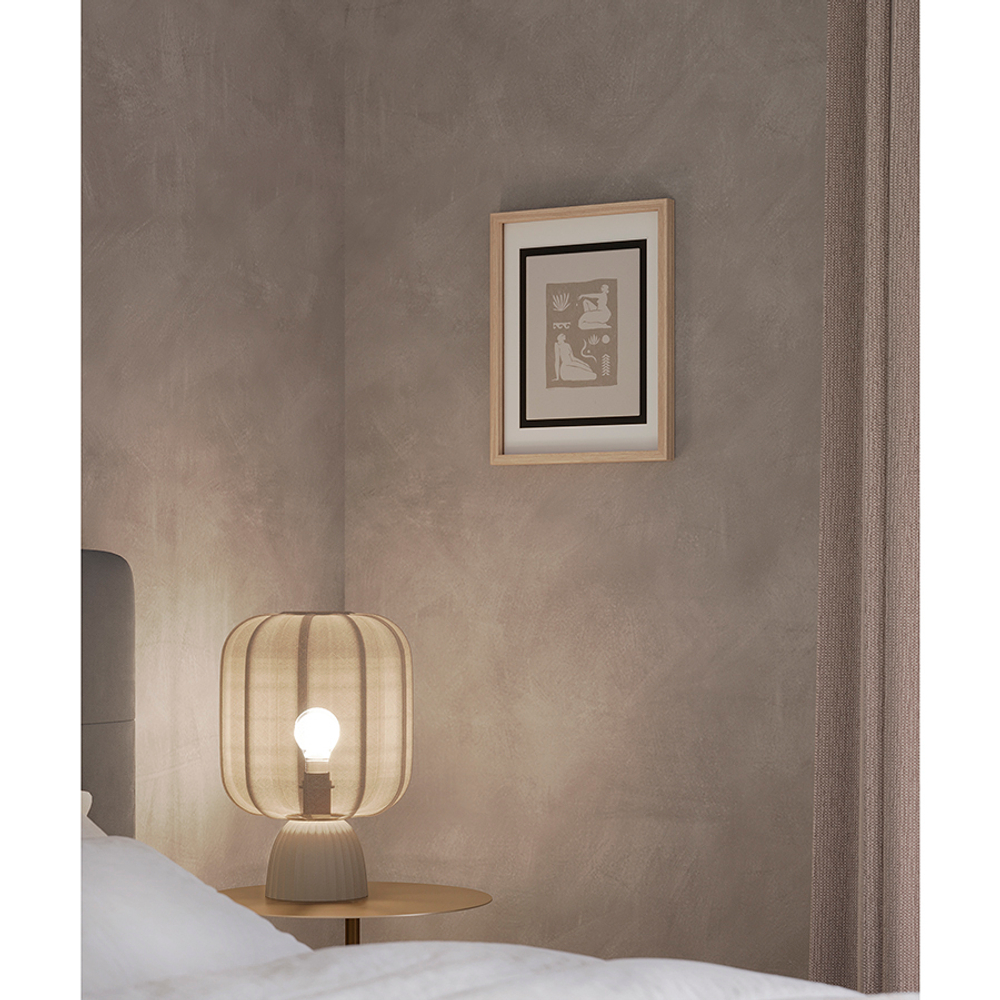 Лампа настольная texture rib, 27х39 см, бежевая