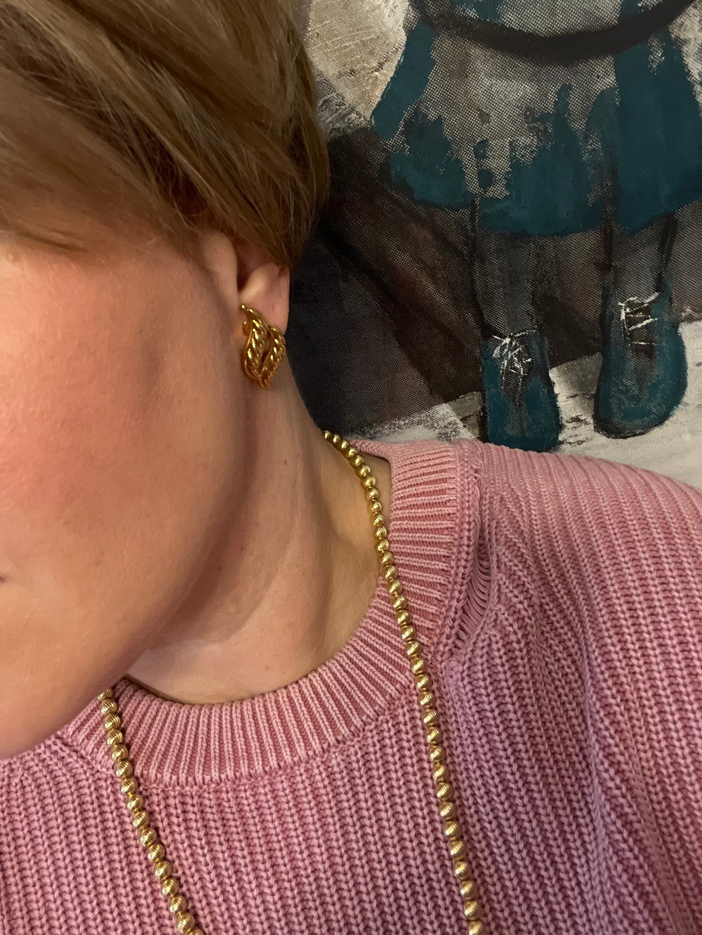 Клипсы Anne Klein золотой тон