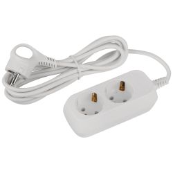 Удлинитель электрический ЭРА UDL-10-230-E Greenline 2 розетки с заземлением 3м ПВС 3x0.75мм2