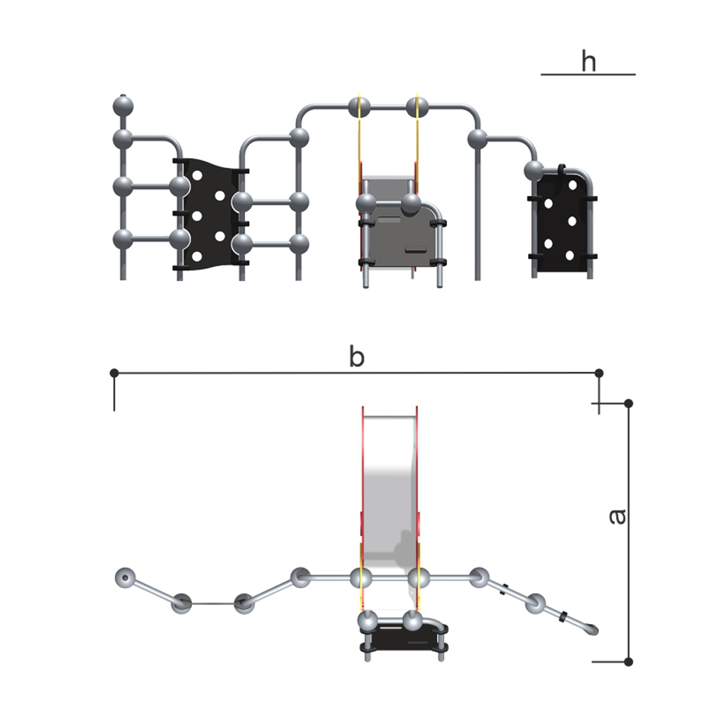 Детский уличный спортивно-игровой комплекс серия "Сфера" Romana 057.08.00