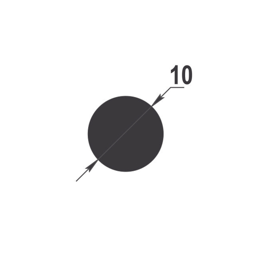 Штанга круглая Лука 10мм ШКр 10.2000.502л золото