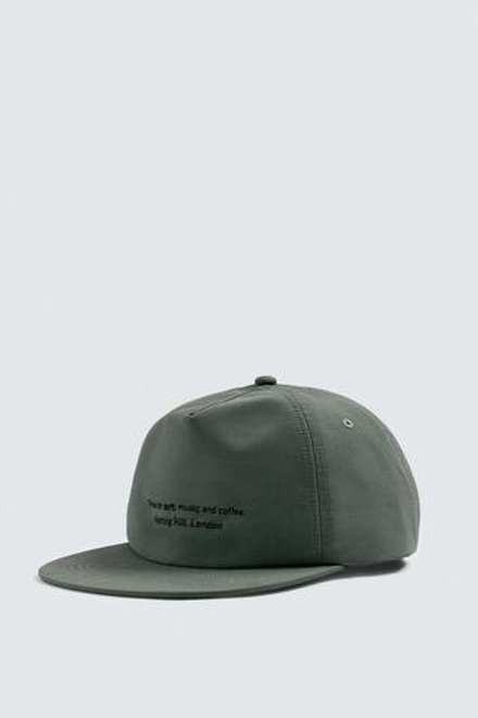 ZARA КЕПКА С ПЛОСКИМ КОЗЫРЬКОМ И ВЫШИВКОЙ, ХАКИ