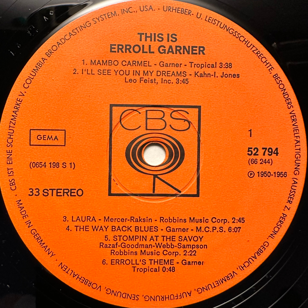 Erroll Garner - This Is Erroll Garner 2LP (Германия 1971г.)