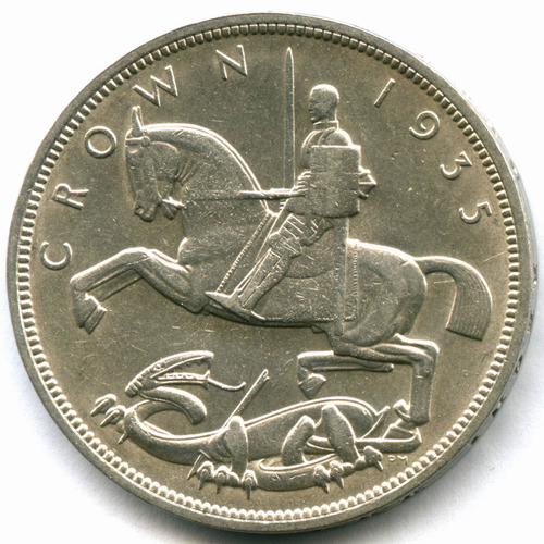 1 крона 1935 Англия (25 лет Правления Георга V) XF