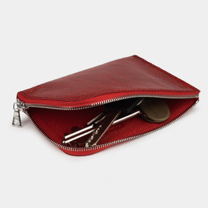 Женский кошелек из кожи ящерицы, красного цвета