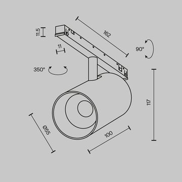 Трековый светильник Technical TR243-12W4K-B