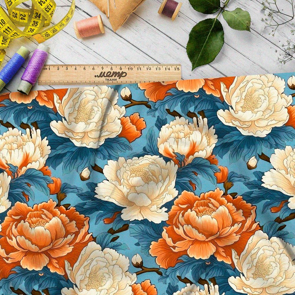 Ткань премиум атлас бархатная роза