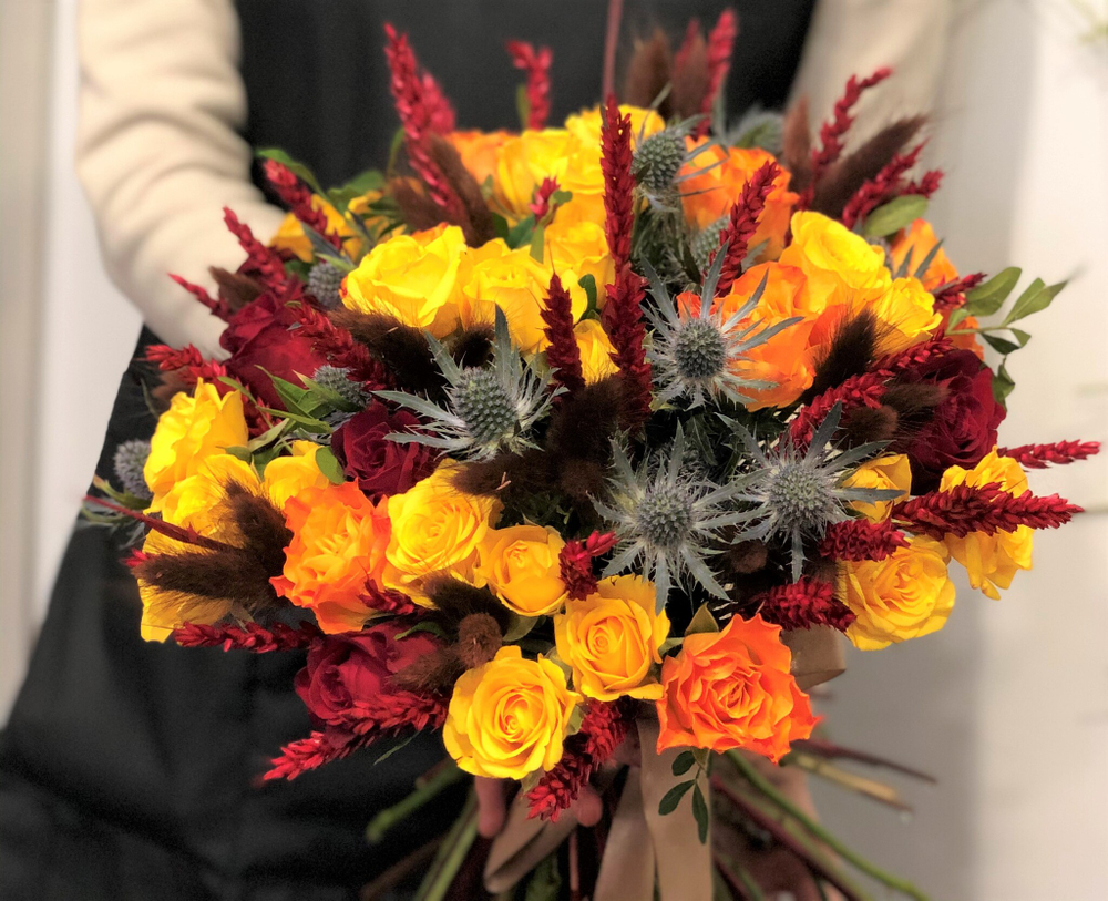 Букет цветов Огонек