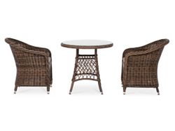 "Эспрессо-80 R" обеденная группа плетеная, цвет коричневый