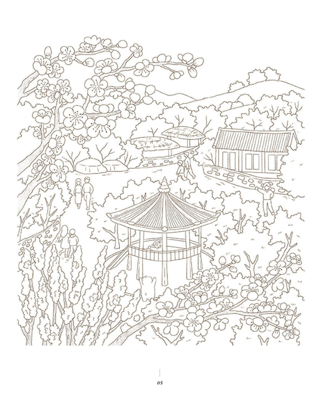 Spring Day Trip. Coloring Book