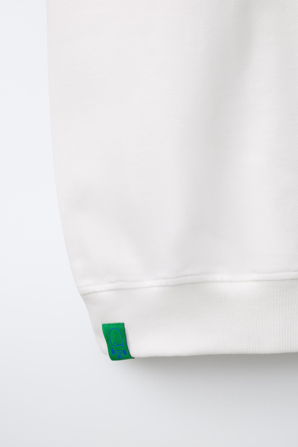 ZARA ФУТБОЛКА С ЛОГОТИПОМ, ЖЕЛТОВАТО-БЕЛЫЙ