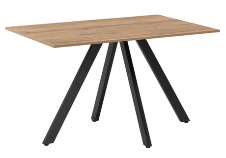 Стол деревянный Woodville Райн 116(160)x77 раздвижной дуб табачный, черный, ножки черные