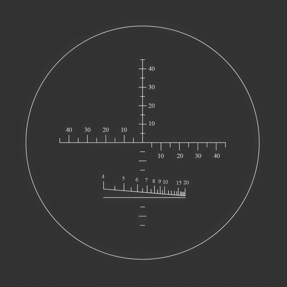 Бинокль Veber Hunter 10х42C с сеткой - измерительная дальномерная сетка