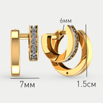 Серьги золотые